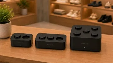 Three sizes of the Waeyo Box on a wooden store counter